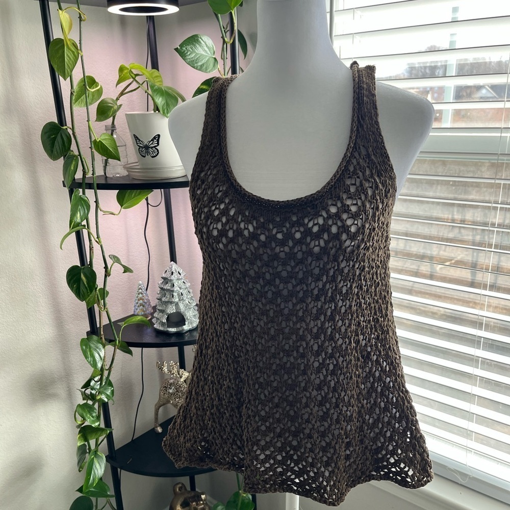 Michael Stars Knitted Crotchet Tank Top